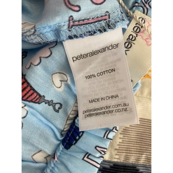 NWT Peter Alexander 100% Cotton Lightweight Blue Paris Eiffel Tower Pajama Pant - Picture 7 of 7